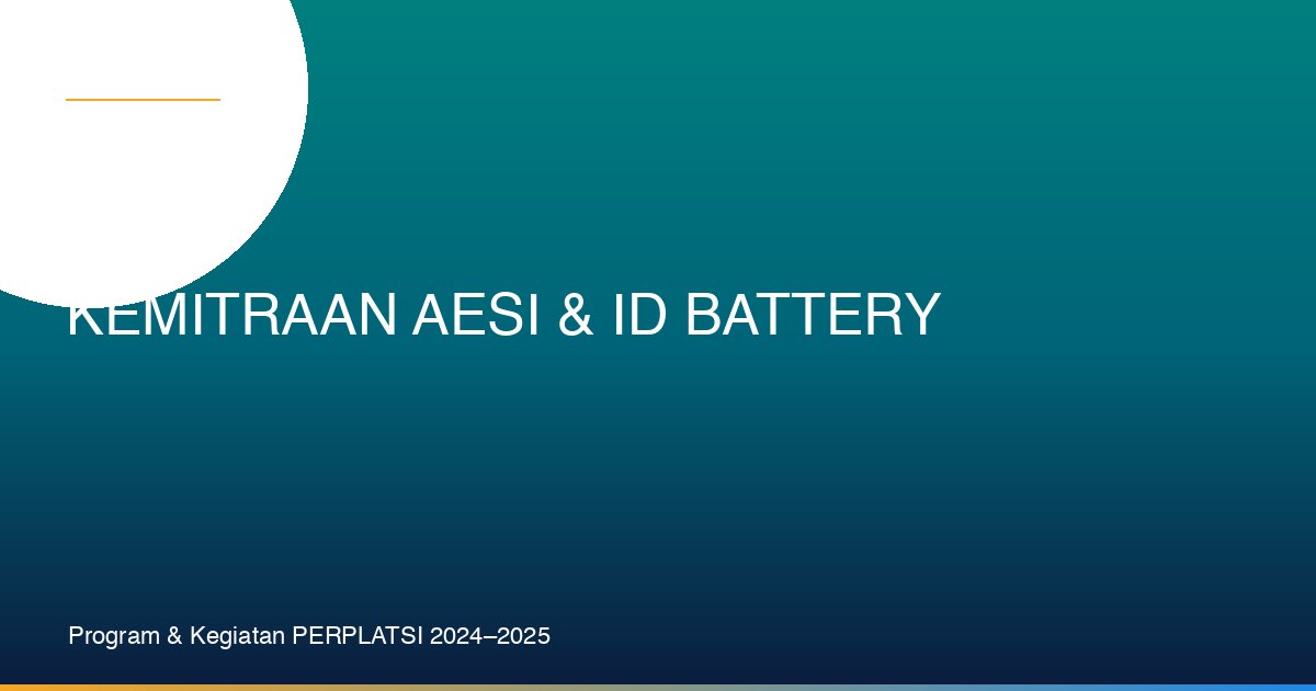 Kemitraan PERPLATSI dengan AESI & iD Battery: Sinergi Ekosistem Energi Terbarukan